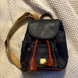 Dooney & Bourke Navy Leather Backpack